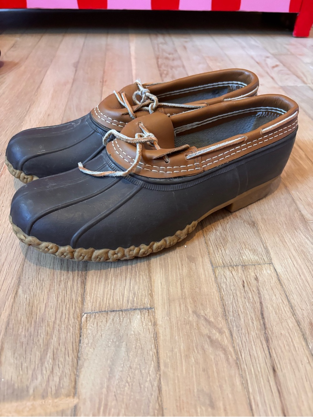 Vintage L.L. Bean Bean Boots Gumshoe Duck Shoes Brown USA
